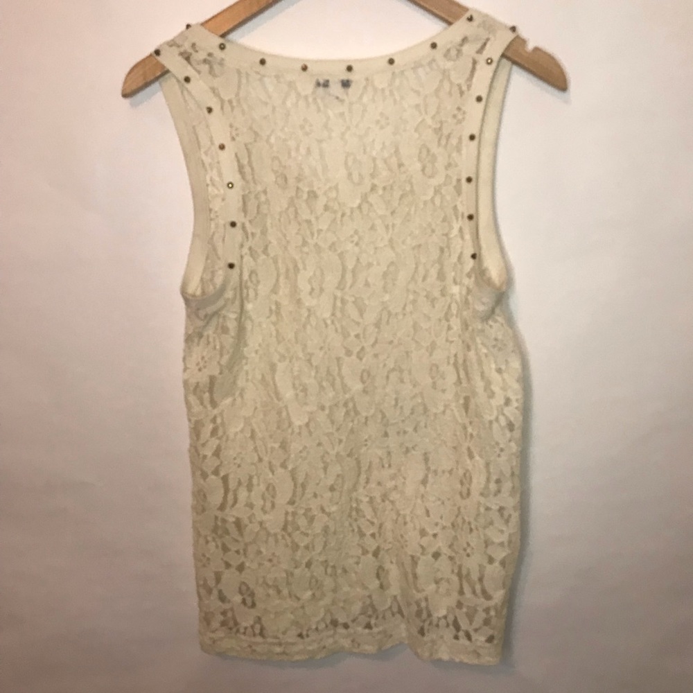 Express Cream Lace Top - Picture 4 of 4
